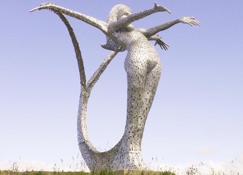 Arria - Sculpture overlooking the M80 at Cumbernauld